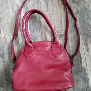 Wanderers Travel Co burgundy leather Banff crossbody bag purse